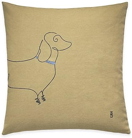 ED Ellen DeGeneres Dachshund Throw Pillow in Yellow