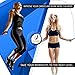 Ballistyx Jump Rope with Adjustable Speed Cable & Contoured Ball Bearing Handles - Best for Exercising, Boxing & MMA, Home Fitness & Sports Training (Blue)