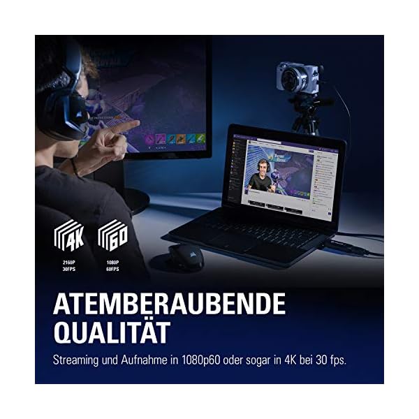 Elgato Cam Link 4K – externe Capture Card für DSLR-Camcorder, als Webcam, Meetings, Streams, Aufnahmen in 1080p60 oder 4K30-4K60, einfache Verbindung mit OBS,Zoom,Discord, HDMI zu USB 3.0, PC,Mac,iPad – Bild 4
