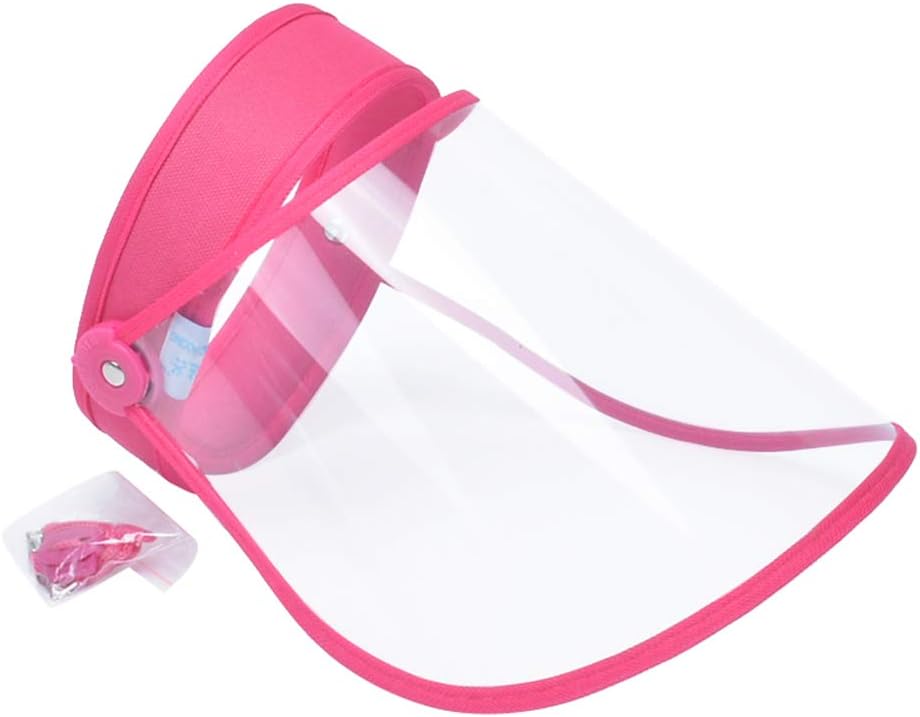 Full Face Cover Protection Shield Cap,Protective Anti-Saliva Windproof Dustproof Face Shield ï¼ŒTransparent Empty Top Hat for Women Men