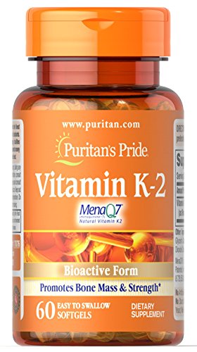 Puritan's Pride Vitamin K-2 (MenaQ7) 50 mcg-60 Softgels Puritan's Pride Vitamin K-2 (MenaQ7) 50 mcg-60 Softgels