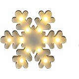 3D Snowflake Nlight Light, LED Plastic Sign-Lighted Marquee Wall Decor for Chistmas Birthday Party Kids Room Wedding Party Decor