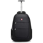 OIWAS Rolling Backpack for Laptop - Backpack with Wheels for Men Women, Travel Wheeled Backpacks, 15.6 inch Laptop Roller Backpacks, Travel Backpack with Wheels