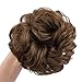 REECHO Thick 2PCS Updo Messy Hair Bun Curly Wavy Ponytail Extensions Hairpieces Hair Scrunchies for Women Girls Color Ash Light Brown