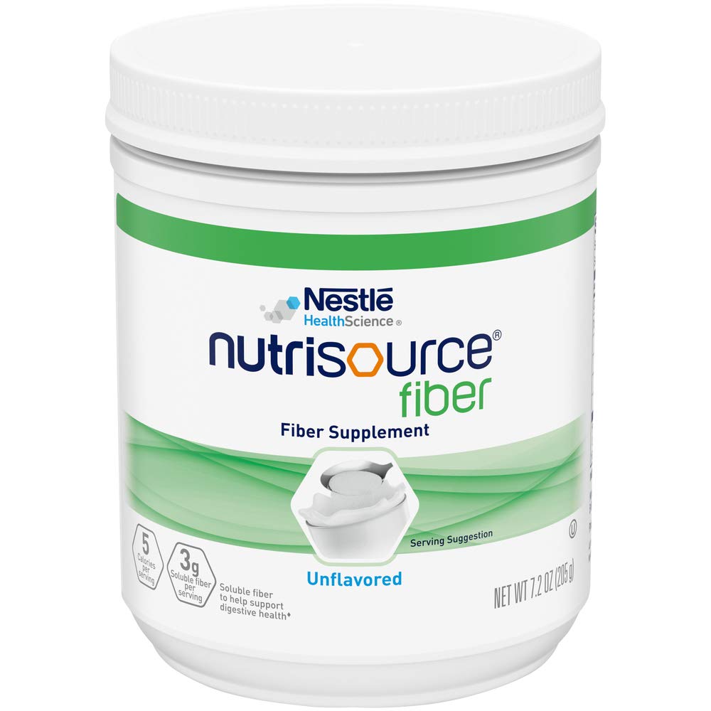 Nestle Nutrisource Fiber Fiber Supplement Unflavored 7.2 oz. Canister 4 Ct