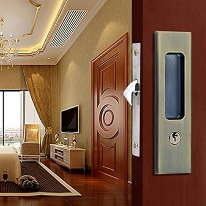 Sliver Ccjh Sliding Barn Door Locks Invisible Door Locks Wooden