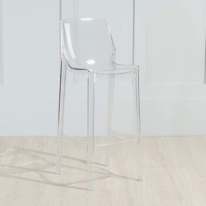YB&GQ Mode Klar Acryl Barhocker,30 Zoll Counter Height Hocker Mit