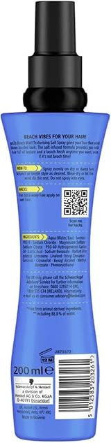 Schwarzkopf got2b Beach Matt Salt Spray 200ml 6 Pack view 3