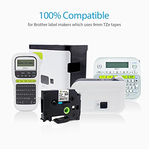 Greateam Flexible ID Label Tapes Compatible for Brother P-Touch PTH100 PTD600 PTP750W Cube, TZe-FX231 TZe-FX431 TZe-FX631 TZe-FX731 TZe-FX531 TZe-FXT531 Laminated 1/2 inch Width 6 Packs