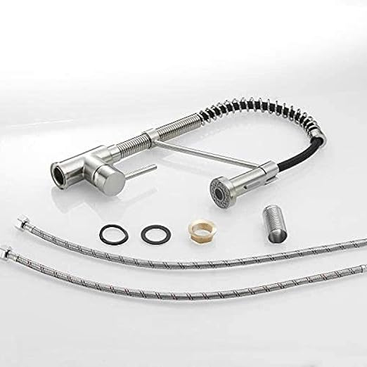 Lanxing Edelstahl Bauernhof Frühling Pre Rinse Brushed Nickel Pulldown