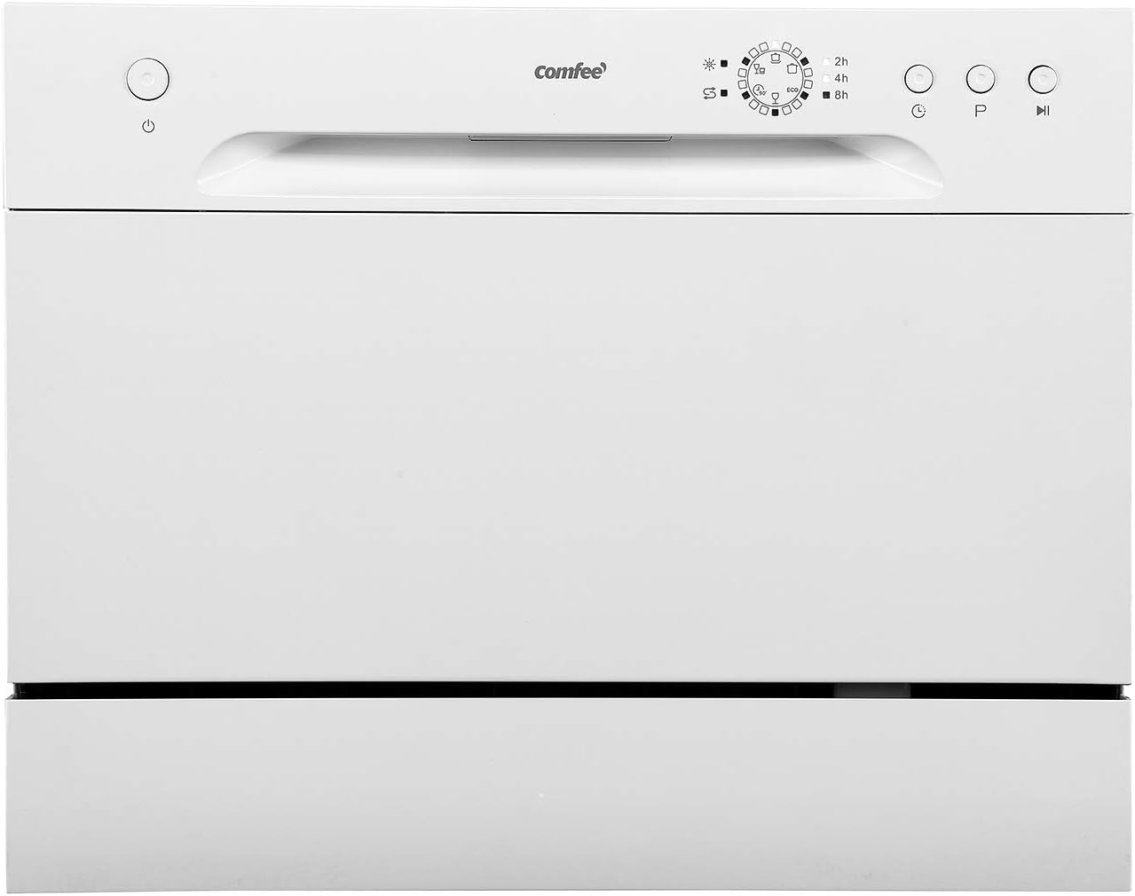 Comfee Tischgeschirrspüler CTG 556, Startzeitvorwahl/kleine spülmaschine / 174 kWh/Jahr / 3080 L/Jahr / 6 Spülprogramme/Platz für 6 Maßgedecke