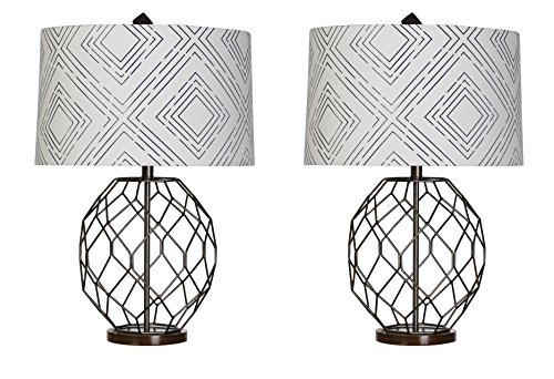 VALUE PACK of Iron Wire Table Lamps, by Sheffield Home, Set of 2