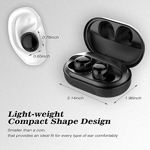 Wireless Earbuds,Dveda Bluetooth 5.0 C5 True Wireless Earbuds Stereo Sound IPX8 Waterproof Bluetooth Earbuds,120H Playtime with 3500mAh Charging Case,Built-in Mic CVC 8.0 Noise-Cancelling Headset
