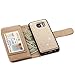 Galaxy S7 Case, TabPow 10 Card Slot - [ID Slot] Wallet Folio PU Leather Case Cover with Detachable Magnetic Hard Case for Samsung Galaxy S7 Case, Glitter Gold