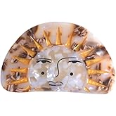 Funny Classic Bohemia Hair Clips,Novelty Acetate Hair Clip,Small Boho Sun Claw Clips for Women,Tortoiseshell