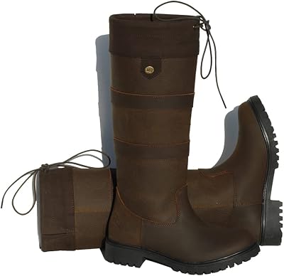 Rhinegold Elite Brooklyn Children's Leather Country Boots - Waxy Leather