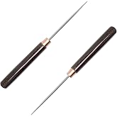 2 Pcs Scratch Awl Tool, with Wooden Handle, Leather Awl Punch Tool,Tailors Awl, for Punching Stitching Sewing, Awl Repair Tool for Leather Craft