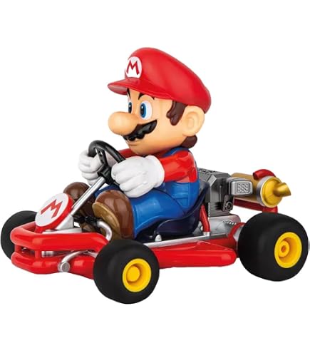 Carrera RC Mario Kart Mach 8 Avec Luigi – Voiture Téléguidée 1:18 – 9 Km/h, Batterie Rechargeable – Dès 6 Ans