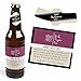 Big Dot of Happiness Mommy's First Milestones - Decorations for Women - 6 Beer Bottle Label Stickers and 1 Carrier
