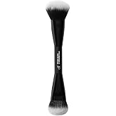 e.l.f. Cream Blush &amp; Bronzer Duo Brush, Blending &amp; Layering Brush | Cream Formulas, Dense Synthetic Bristles, Angled Sculpting, Creates Seamless &amp; Professional Finish, Vegan &amp; Cruelty-Free