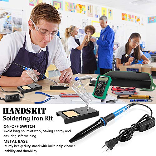 Soldering Iron Kit with Digital Multimeter, HANDSKIT Soldering Iron Kit