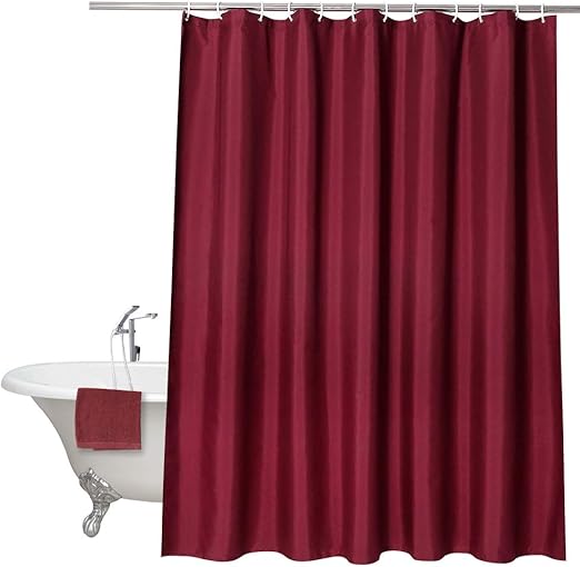 Amazon Com Ufriday Claret Red Polyester Shower Curtain Waterproof