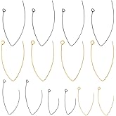 40pcs V- Shape Threader Hoop Earrings Long V Shape Ear Wire Earring Hooks Dangle Earwire for Earring Jewelry Making