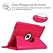 Fintie Case for iPad 9.7 2018 2017 / iPad Air 2 / iPad Air - 360 Degree Rotating Protective Stand Cover with Auto Sleep Wake for iPad 9.7 inch (6th Gen, 5th Gen) / iPad Air 2 / iPad Air, Magenta