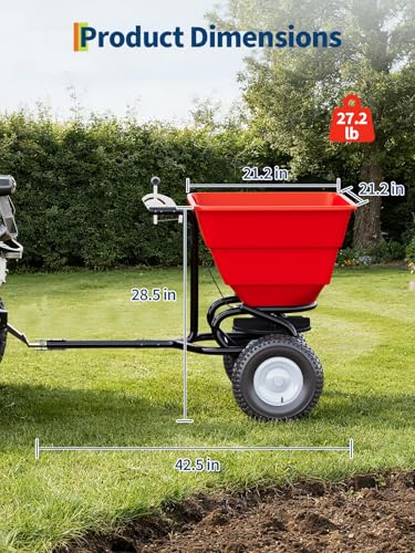 Heavy Duty 130 lbs Tow-Behind Broadcast Spreader photo 12