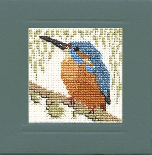 Kingfisher Miniature Card Kit - Cross Stitch Kit