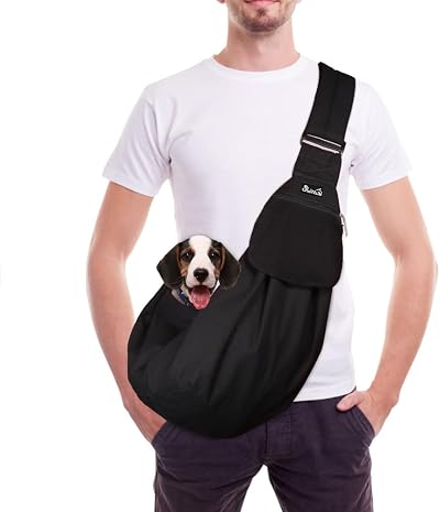 SlowTon Pet Carrier Sling Bag Dog Cat Hand Free Adjustable Shoulder Strap