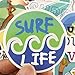 Cute Beach Surf Stickers for Water Bottle, Girl Lovely Ocean Vinyl Laptop Skateboard Computer Phone Travel Case Guitar Snowboard Luggage Bike Phone Graffiti Decal 50Pcs