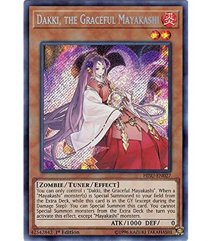 Amazon.com: Yu-Gi-Oh! - Hajun, The Winged Mayakashi - HISU-EN029 - Hidden  Summoners - 1st Edition