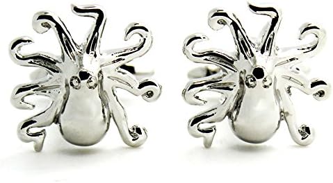 HotVally 1 Pair Octopus Style Men's Shirt Cufflinks Cuff Links Sleeve Button with Gift Box