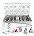 iCooker 17-Pack Decorating Tips for Cake Supplies [FREE Pastry Bag Kit Set] Best Professional Tool Tips for Icing Cupcakes - Stainless Steel Reusable Coupler & Storage Case