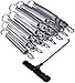 Eurmax Trampoline Springs 20pcs Galvanized Steel Replacement Spring with Trampoline Springs T Hook, 20pcs-Pack(5 inch)