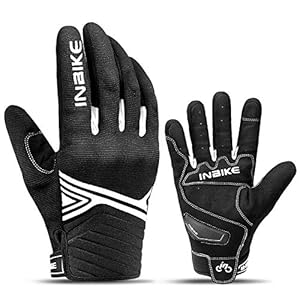 INBIKE Motorhandschoenen voor Mannen Ademend Touchscreen Harde Knokkel Volledige Vinger Fietsen Mountainbike Rijden