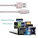 USB TYPE C Cable, Snowkids 6.6Ft(2M) Nylon Braided Cable USB C to USB Fast Charging Cord for LG G5/V20,Nexus 5X/6P,Google Pixel XL,HTC 10,OnePlus 2 3,Macbook 12