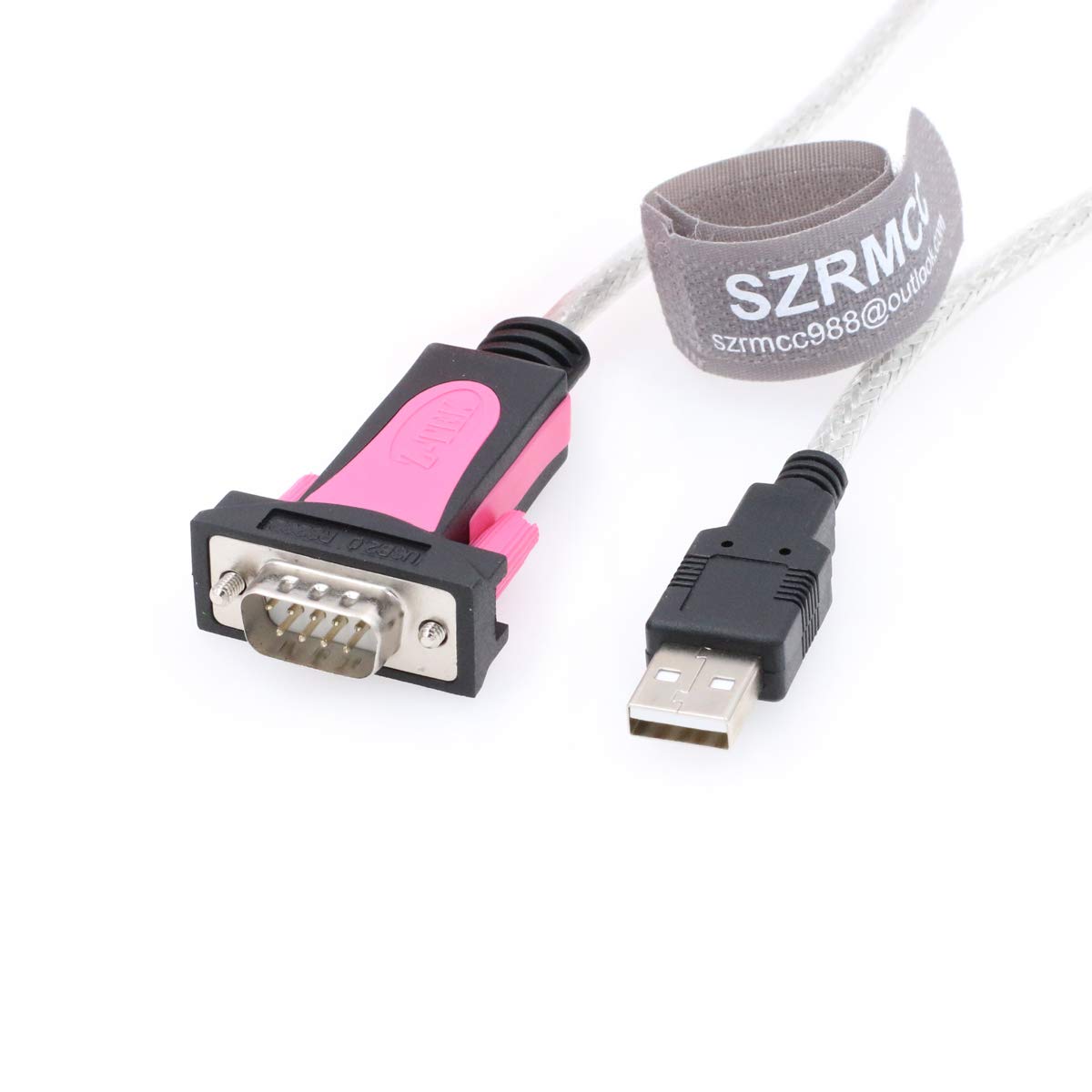 SZRMCC USB 2.0 to DB9 RS232 Serial Male Converter Cable with FTDI Chipset for Windows 10 8 7 XP Linux and Mac OS