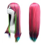Leiwo Wigs,31.5 inch(80cm) Long Straight Wig with Wig Cap for Cosplay, Halloween Party