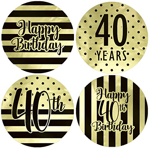 Black-and-Gold-40th-Birthday-Party-Favor-Labels-175-in-Shiny-Foil-40-Stickers