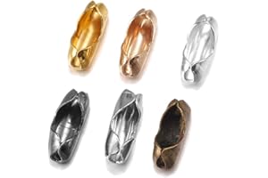 200 Pcs/Lot 1.5/2.0/2.4/3.2 mm Ball Chain Connectors Clasps Gold For Diy Bracelet Necklace Bead Chain Jewelry MakingDurabilit
