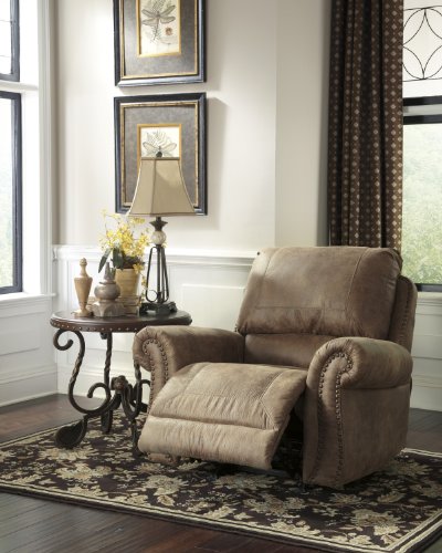 Ashley Furniture Signature Design - Larkinhurst Rocker Recliner - Manual Reclining Chair - Traditional Style - Earth