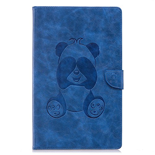Tikeda Bear Case for All-New Fire HD 10 Tablet (7th 5th Generation, 2017/2015 Release) Folio Stand Cover with Pocket Auto Wake / Sleep for Fire HD 10.1 Inch Tablet (Bear Blue)