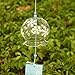 Japanese Wind Bell Chimes Handmade Glass Panel Charms Suncatchers Snowflakes