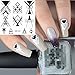 NICOLE DIARY 5Pcs Nail Stamping Template Lines Flower Themed Halloween Plate Kits Square Nail Stamp Template Image Models NDP101-105