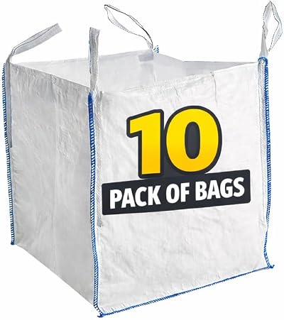 Garden Waste Bags 10 Pack FIBC Bulk Bags 85x85x85cm Heavy Duty