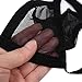 MSemis Men's Sexy Lingerie See-Through Micro Bikini G-String T-Back Mesh Bugle Pouch Briefs Black Large (Waistline 27.0