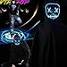 Halloween Mask,LED Masks Glow Scary Mask Light Up Cosplay Mask Rave Mask for Festival Music Party Parties Costume Christmas (Halloween mask for Bule 2)