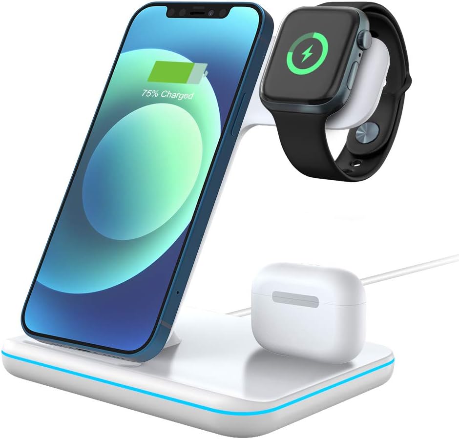 Wireless charging station. 15w wireless charging compatible. medical wireless charging. with wireless charding case avec boiliter de charding sans fil.